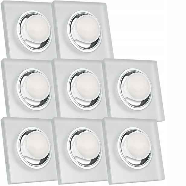 8X Skleněná Zapuštěná Lampička S Velmi Silným Sklo 5W Led Žárovka