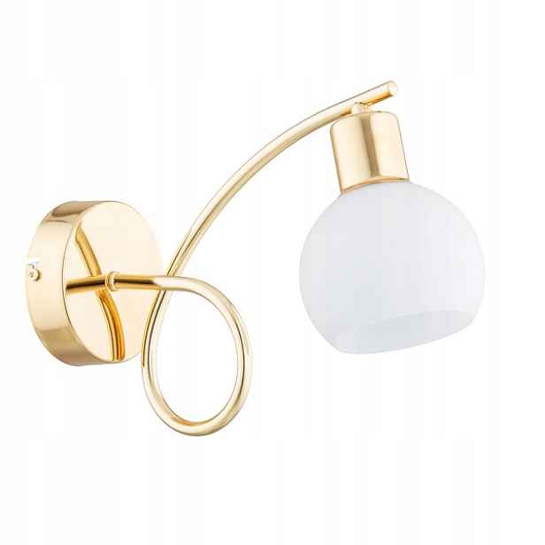 Alfa Eryka nástěnná lampa zlatá/bílá 1xE14 10W IP20