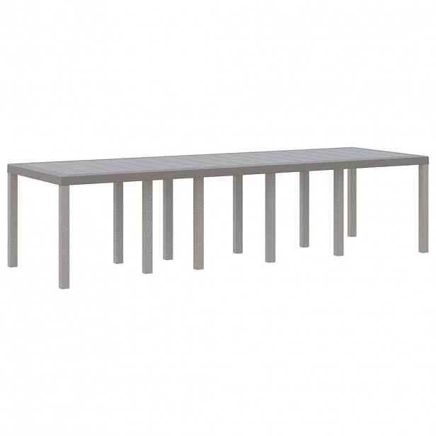 vidaXL Zahradní stůl Světle šedá 300 x 100 x 73 cm polyratan