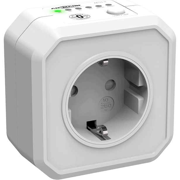 Ansmann AES1 Programovatelná Zásuvka, Časovač 8H, Energeticky Úsporná Bílá Barva
