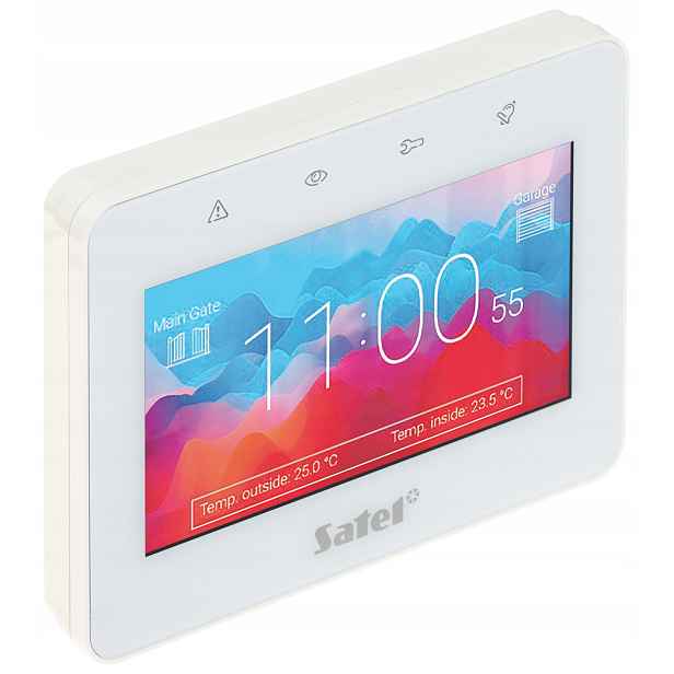 Grafická Klávesnice Pro Ústřednu Alarmu INT-TSG2R-W Satel