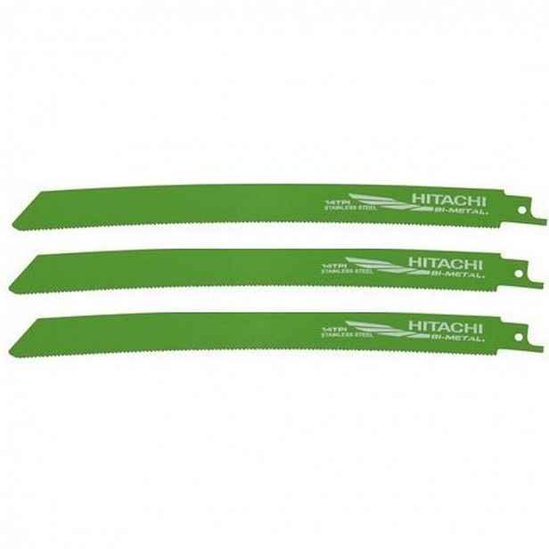 HiKOKI - Sada pilových plátků na kov 14 TPI, délka 250 mm, 3 ks 752045