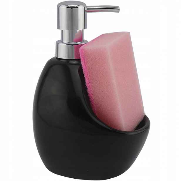Mini Dávkovač Keramický 470 ml, černý/chrom, elegantní a funkční