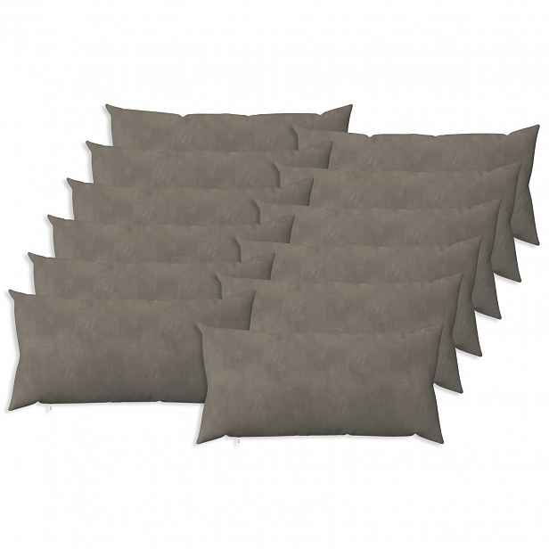 vidaXL Povlak na polštář 12 pcs HEERLEN Světle šedá 40 x 80 cm Samet