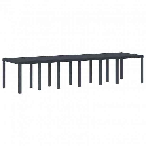 vidaXL Zahradní stůl Antracit 350 x 100 x 74 cm polyratan
