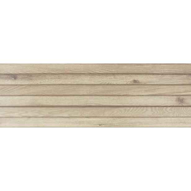 Obklad Rako Base světle béžová 30x90 cm reliéfní WR1VN435.1 (bal.1,350 m2)