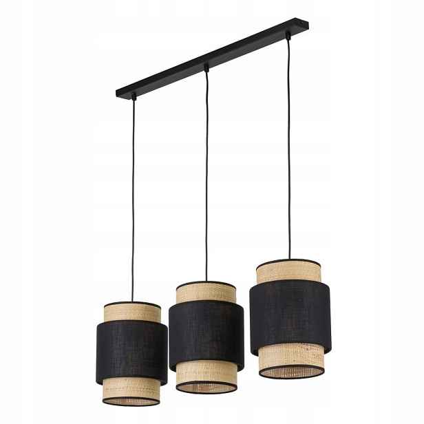 Pendel Závěsná lampa Metal Černá Boho New E27 3 Bodové Loft Tk Lighting