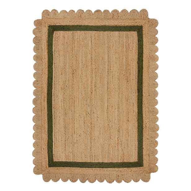Tmavě zelený/v přírodní barvě ručně tkaný jutový koberec 200x290 cm Grace Green – Flair Rugs