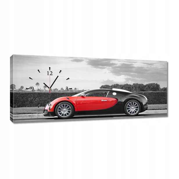 Nástěnné hodiny Bugatti Veyron 100x40