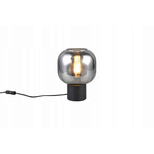 Černá stolní lampa s chromovaným stínidlem 1xE27 40W Diva Trio značky Trio