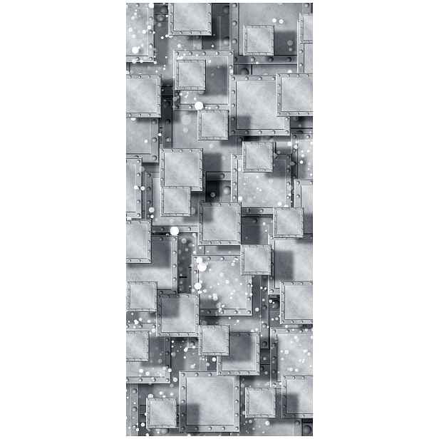 Fototapeta Kovové desky s nýty šedá industriální abstrakce 91x211 lepidlo