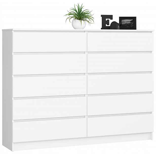 Komoda K160 10SZ Clp Pk Bílá Akd