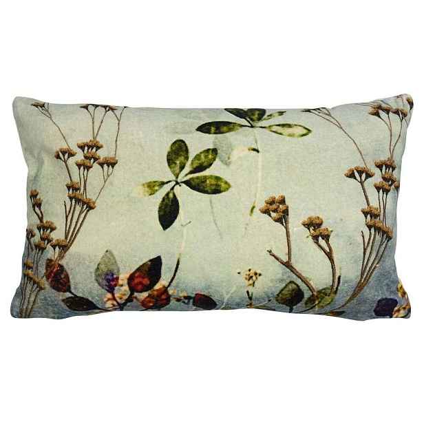 Sametový polšář s dekorem květin Wild Flowers - 30*50*15cm Mars & More