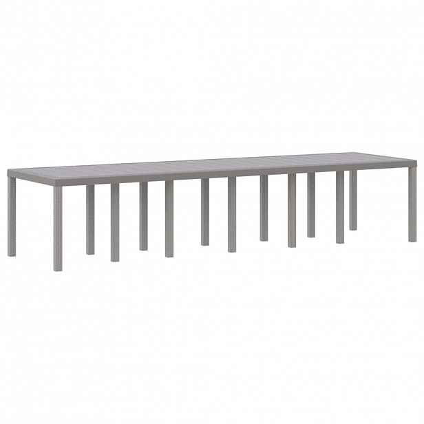 vidaXL Zahradní stůl Světle šedá 350 x 100 x 74 cm polyratan
