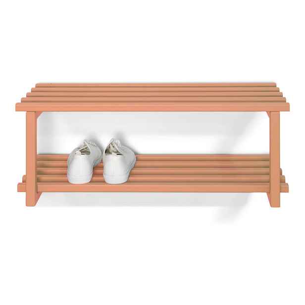 Kovový závěsný botník v lososové barvě 71x26x34 cm Marco – Spinder Design