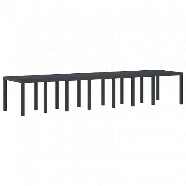 vidaXL Zahradní stůl Antracit 400 x 100 x 73 cm polyratan