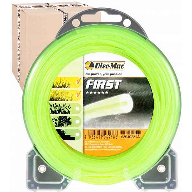 Žací Struna Do Sekačky Křovinořezu Oleo-mac First Kulatý 4,0 MM x 31 M