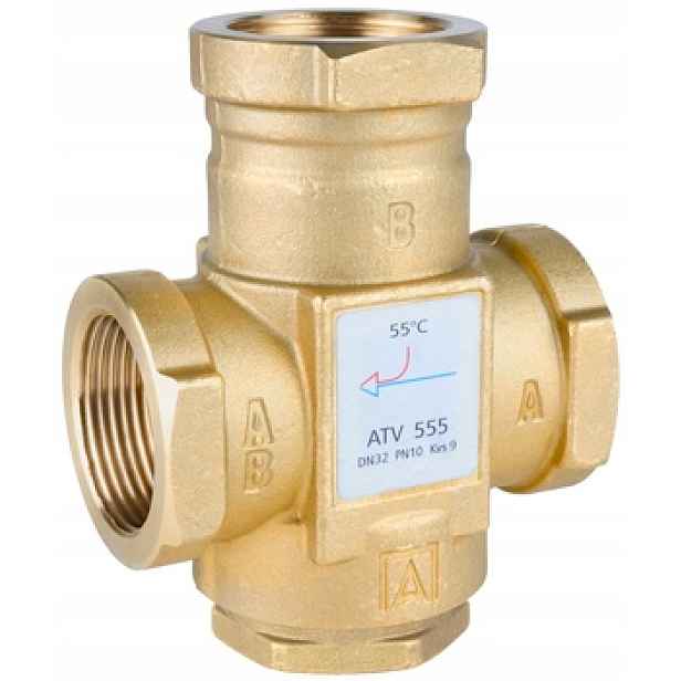 Afriso Teplotní Ventil Atv 555, DN32, RP1 1/4", Kvs 9, 55°C