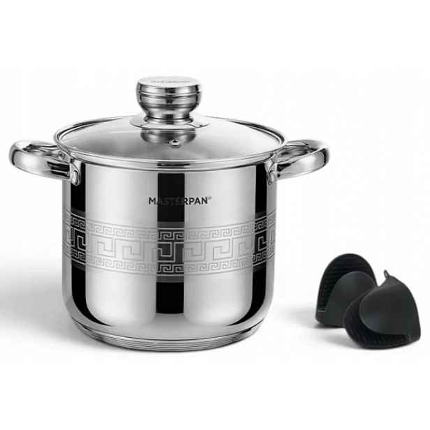 Hrnec Masterpan Silikonové Tlapky Nerezová Ocel Kotlík 22 CM 7,2 L