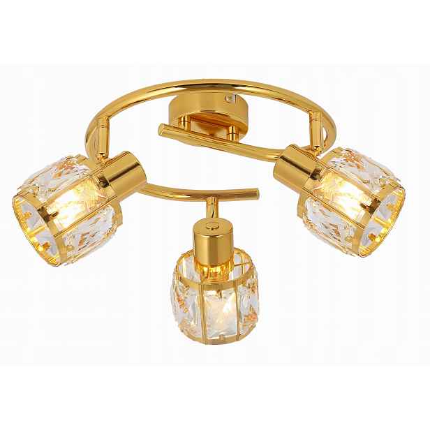 Křišťálový stropní svítidlo glamour Crownie kulatý 25/25 cm 3 reflektory ložnice