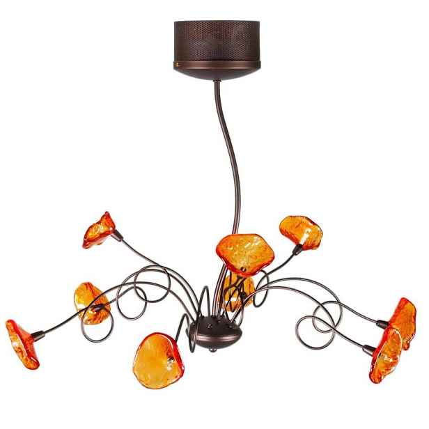 Oranžová stropní lampa 9xG4 Malta