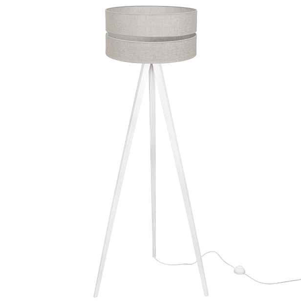 Stojací Lampa Trojnožka Len S Stínítkem Do Ložnice Obývacího Pokoje Kanceláře