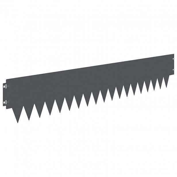vidaXL Okraj trávníku 10 ks 103 x 20 cm Ocel Antracitová