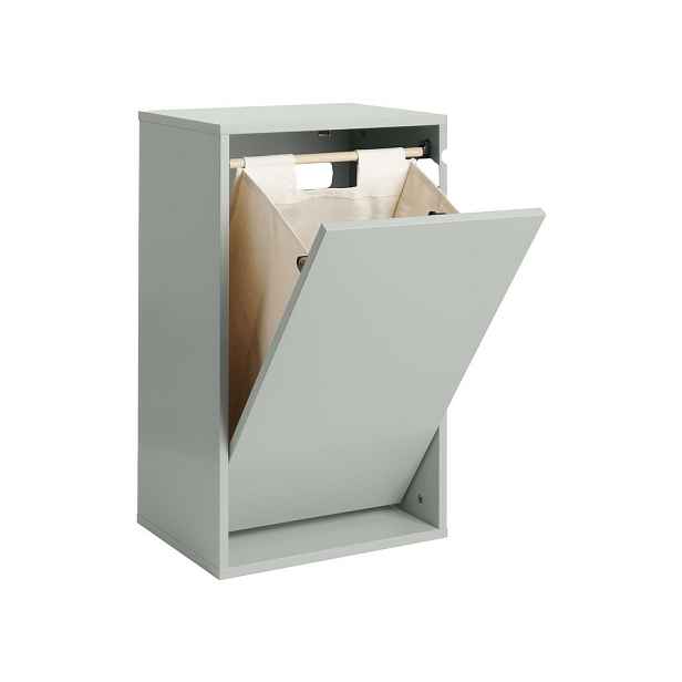 Šedomodrý nástěnný koš na prádlo Laundry Box – ReCollector