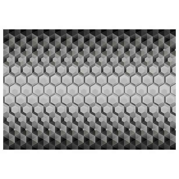 Fototapeta Geometrické šestiúhelníky Monochromatické šedé 250x175 lepidlo