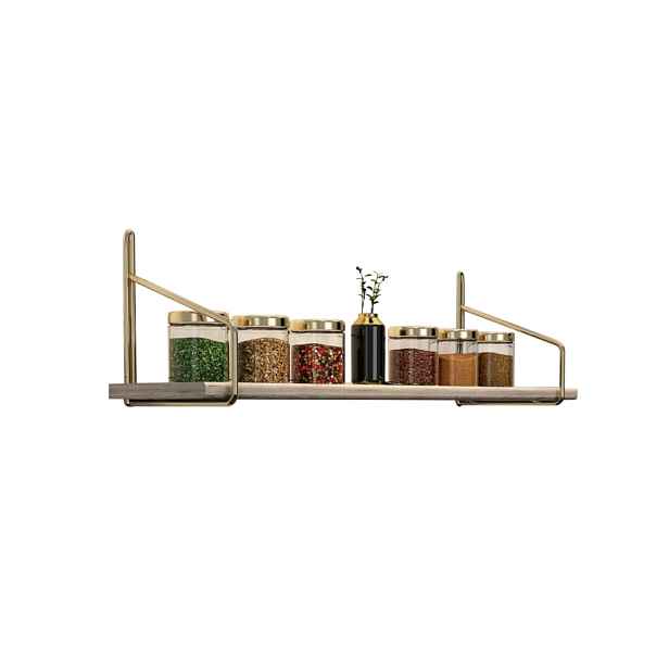 Kalune Design Kuchyňská police DUVAR 60 cm zlatá