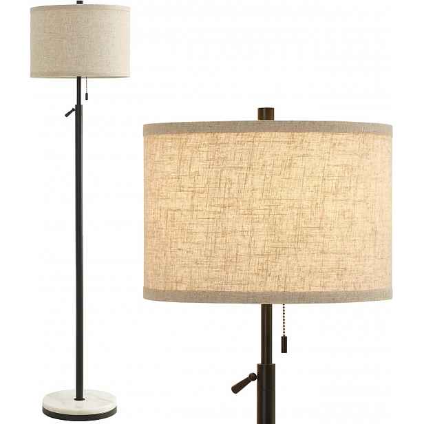 Stojací podlahová lampa Moderní nastavitelná mramorová černá