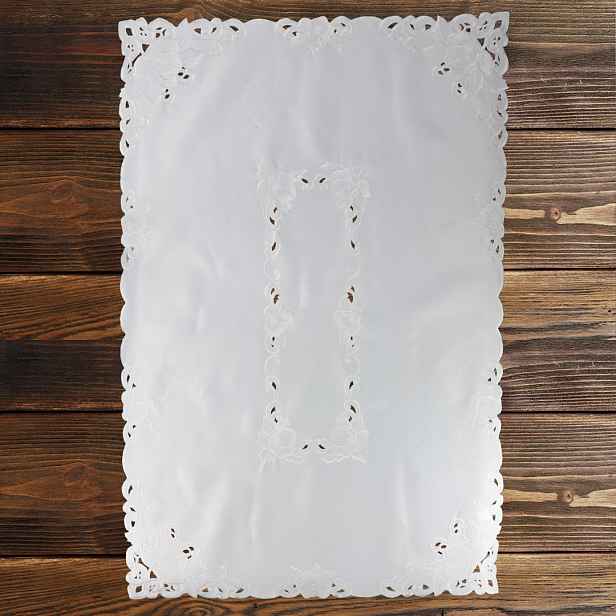 Ubrus Haft 150 x 350 cm barva bílá, Vánoce