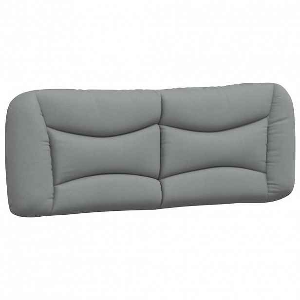 vidaXL Polštář na čelo postele Hvar světle šedý 120 cm textil