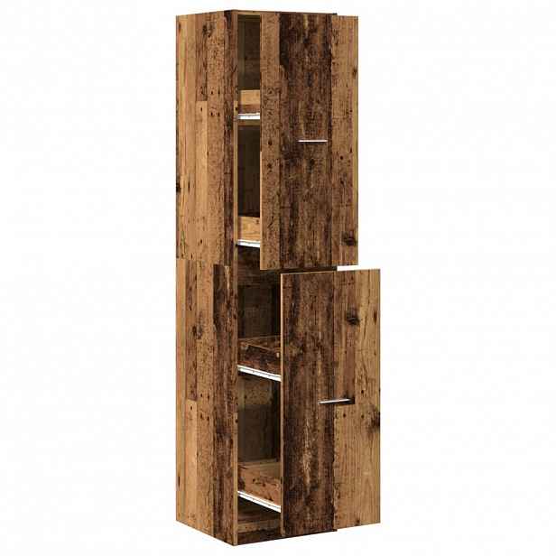 vidaXL Skříňka na léky old wood 40 x 41 x 174,5 cm kompozitní dřevo