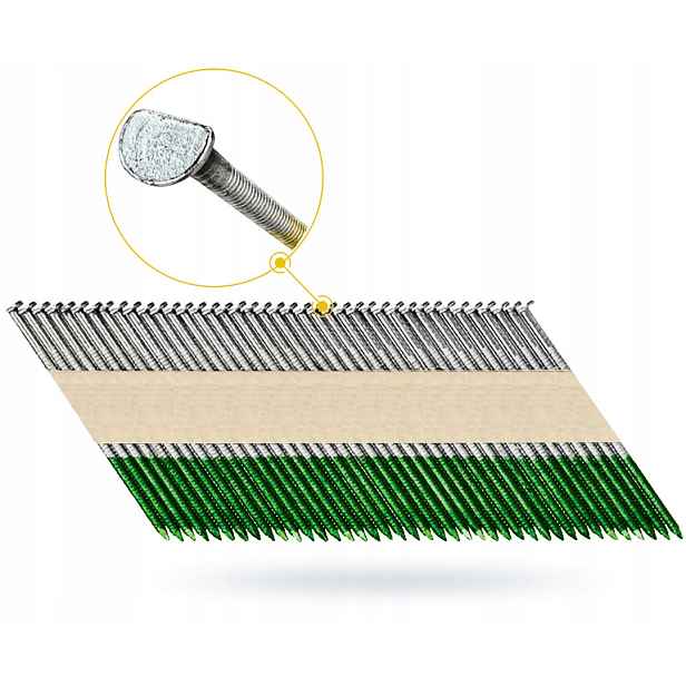 Hikoki 753633 Hřebíky 65 mm 2,8 mm 34 Kroužkové Stupně 3000 Kusů
