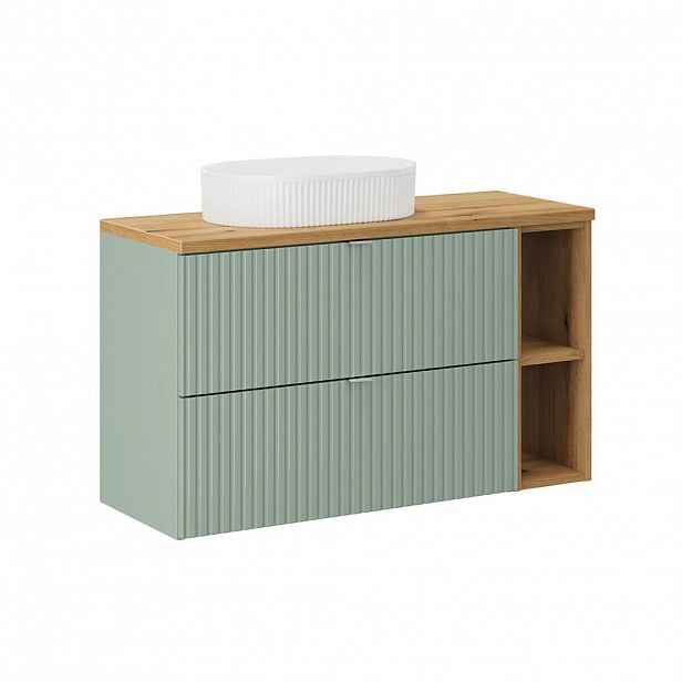 Petits-meubles UMYVADLO 100.4cm Jade Zelená a dřevo