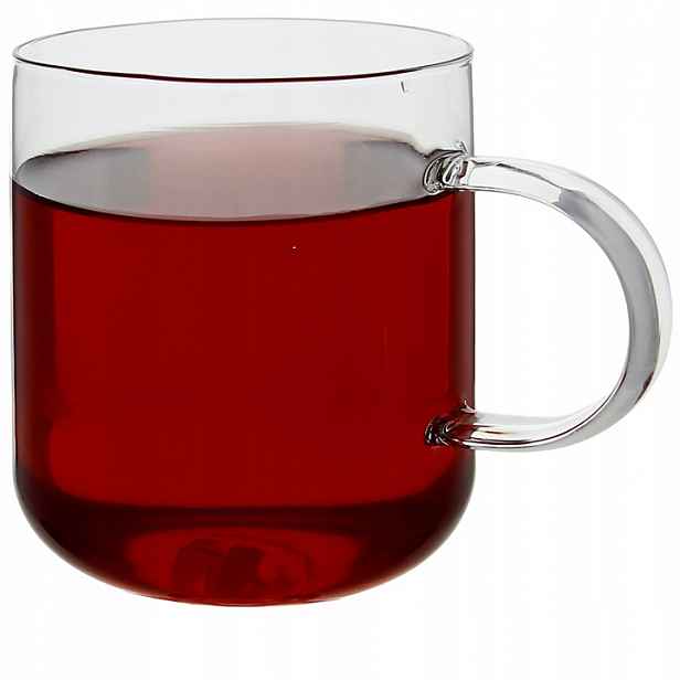Sklenice Skleněný Hrnek Na Kávu A Čaj 330 ml. 9 cm Průhledný
