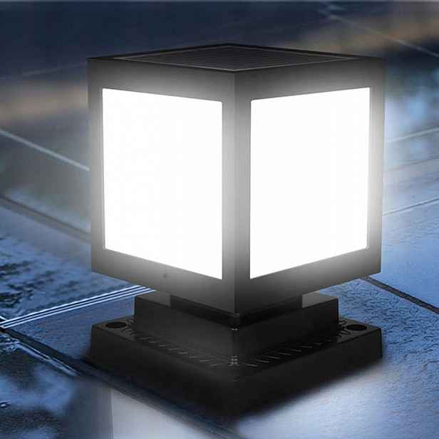 Solární Lampa Hřbitovní Svíčka Geometrická na sloupku Voděodolná Bílé Světlo