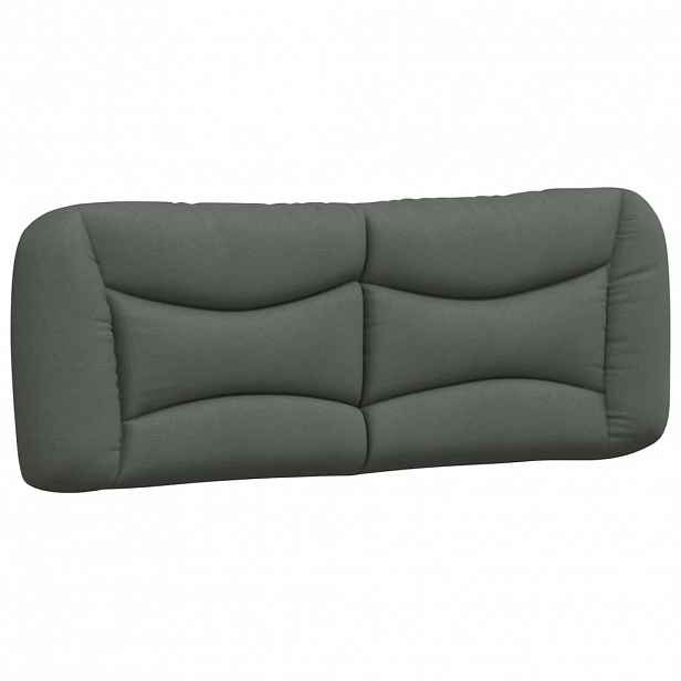 vidaXL Polštář na čelo postele Hvar tmavě šedý 120 cm textil