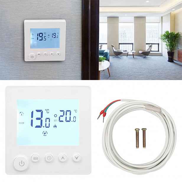Digitální Pokojový Termostat LCD 16A Wifi Pro Podlahové Vytápění