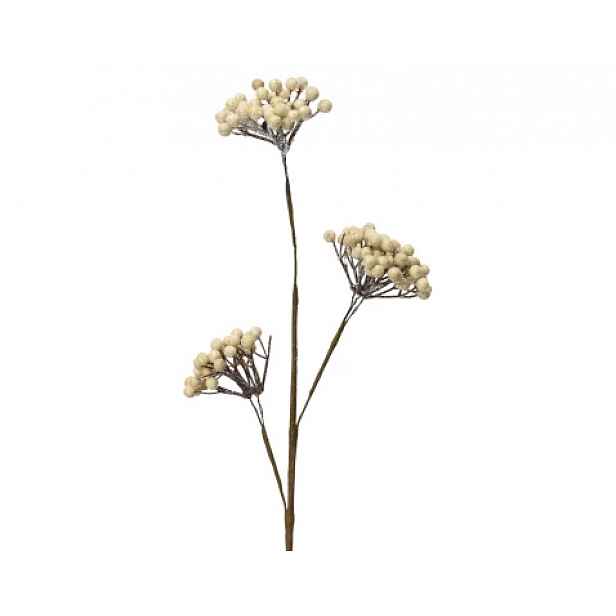 Umělá květina Krémové bobule na stonku, 50 cm