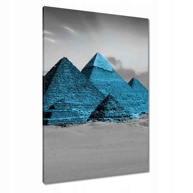 Obrazy 70x100 Modré pyramidy