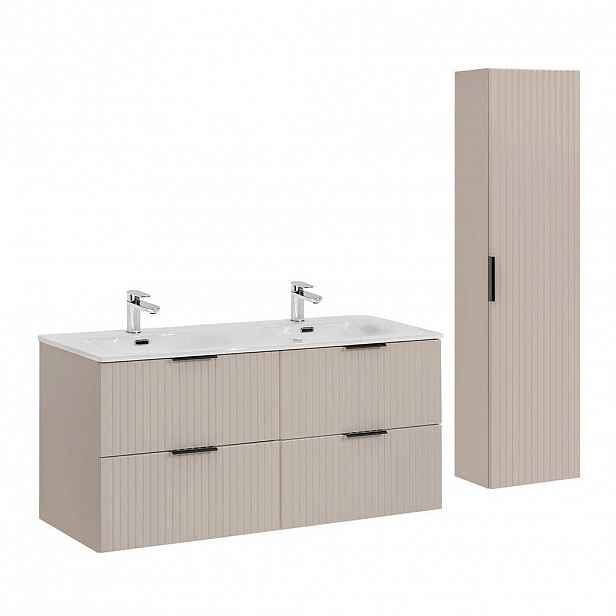 Petits-meubles KOUPELNOVÝ NÁBYTEK 120.4cm Adriel 2er-Set Béžová