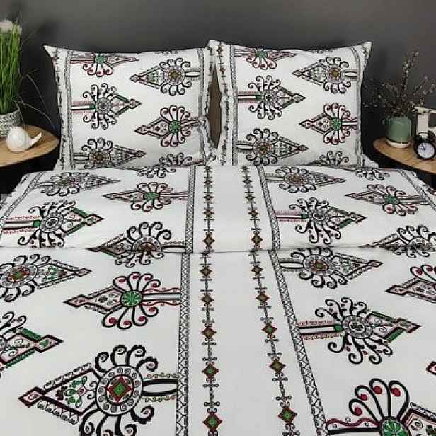 Povlečení bavlna Premium pařeniště bílé vzor 1903A 160x200 Góralska