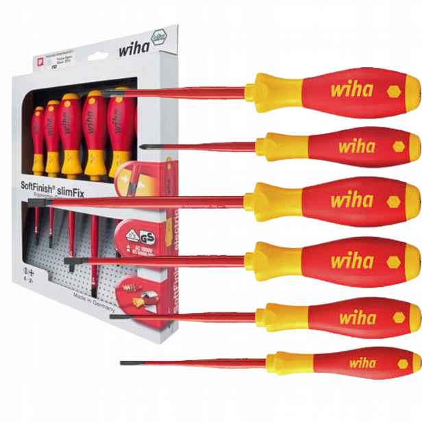 Wiha 36455 Sada Izolovaných Šroubováků Pro Elektrikáře Softfinish 6 ks.