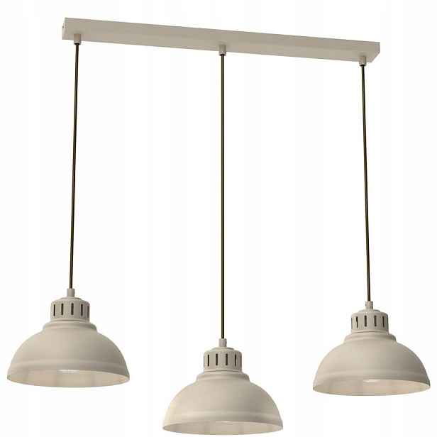 Béžová trojitá závěsná lampa nad stůl Sven 8892 Luminex
