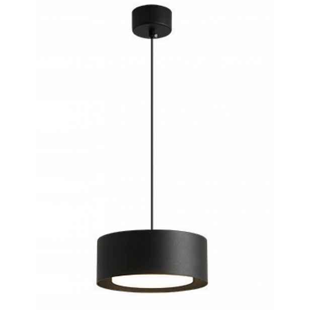 Cilindro P Black – moderní kovová závěsná Led lampa, černá