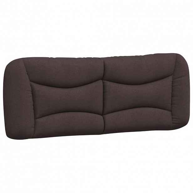 vidaXL Polštář na čelo postele Hvar tmavě hnědý 120 cm textil