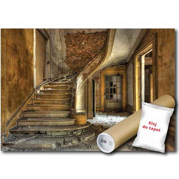 Vinylová fototapeta interiér budova dům ruina architektura schody 208x146