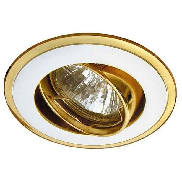 Výklopná stropní lampa, stříbrná a zlatá, UO-09